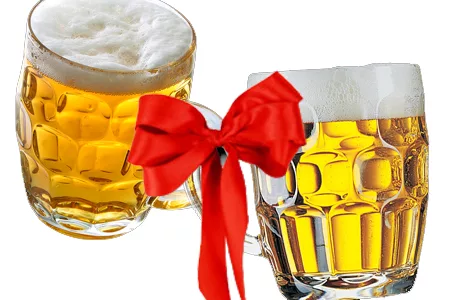 Christmas beer mugs